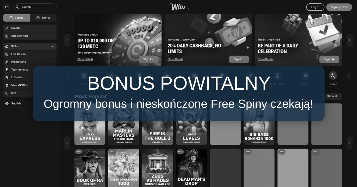 WINZ Casino Polska - graj online z bonusem powitalnym