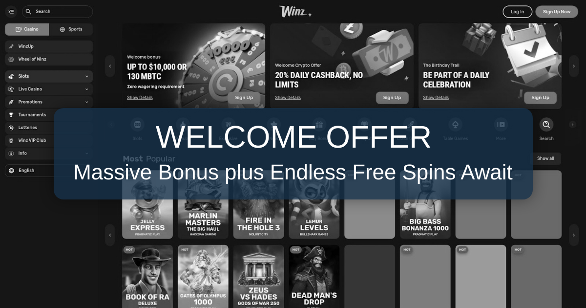WINZ Casino Germany - Top Slots, Tables & €500 Bonus